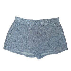 Banana Republic Blue and White Drawstring Beach Cover Up Shorts Size M